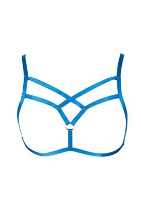 BANSSGOTH Harnais de Corps Femme Soutien-Gorge Punk Gothique Ceinture Cage à Lingerie Taille Ajustable Sangle de Poitrine Fes