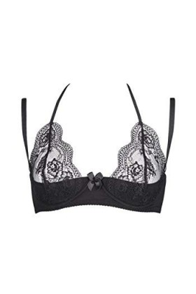 Axami Soutien-gorge de levage en dentelle pour femme, Noir , 110D