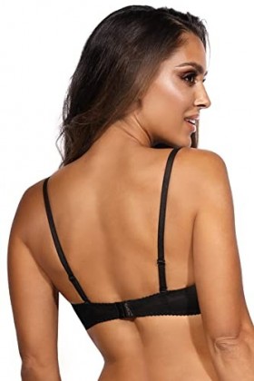 Axami Soutien-Gorge Redresse-Seins Sexy V-9831, Noir,80C