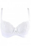 Axami Soutien-gorge balconnet transparent avec motif floral blanc, Blanc., 90E