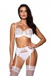 Axami Soutien-gorge balconnet transparent avec motif floral blanc, Blanc., 90E