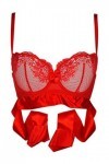 Axami M134 Soutien-gorge à armatures avec bande de satin - Rouge - 75 cm