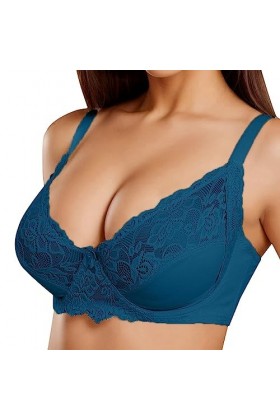 Soutien-gorge pour femme avec armatures push-up soutien-gorge sexy pour femme sous-vêtement en dentelle fine réglable grande 