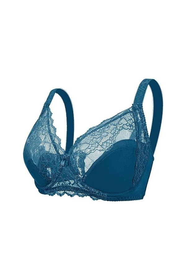 Soutien-gorge pour femme avec armatures push-up soutien-gorge sexy pour femme sous-vêtement en dentelle fine réglable grande