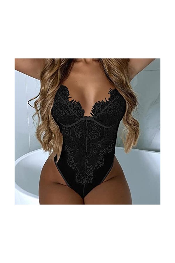 Lingerie sexy pour femme - Soutien-gorge - Grande taille - Mode - Lingerie pour jeux de rôle - Costumes sexy en dentelle à ca