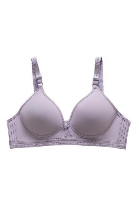 Soutien-gorge de sport sexy sans anneau en acier confortable et fin pour personnes âgées et moyennes, bleu, 38