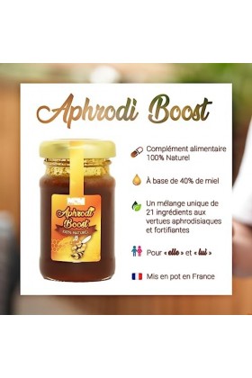Complément Alimentaire Naturel Stimulant - Aphrodiboost - Formule 100% Naturelle - Miel et plante Énergisant - Renforce le sy