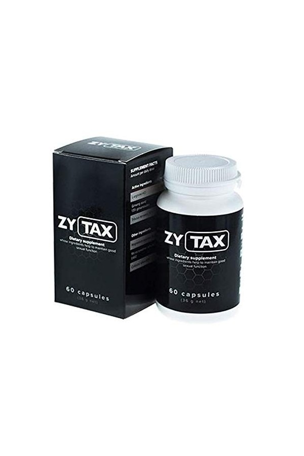 ZYTAX 60 Capsules Améliorant la performance sexuelle pour les hommes | pour une érection forte et dure | augmente le désir 