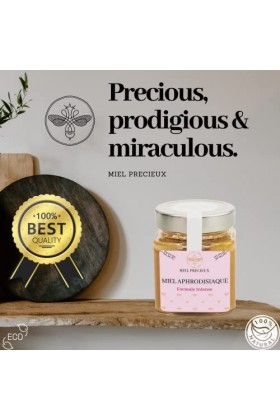 Miel Aphrodisiaque | Formule Intense | Ginseng, Maca, Tribulus Terrestris, Ashwagandha | Libido | 100% pur et naturel | 250g