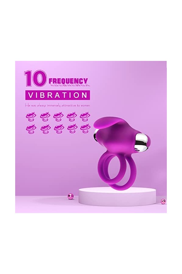 e n i s Vibrating Cock Ring anneau de retard T shirt en Silicone rechargeable impermeable modes pour homme BL6