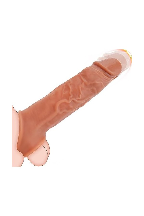 penien Agrandir pour Homme Manchon de pénis pour hommes Thread Extension Cock Sleeves Dick Sock Préservatifs réutilisablesXX2