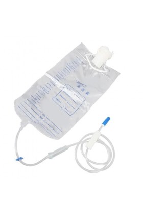 Weikeya Sac de Lavement Domestique, Sac de Nettoyage du Côlon Pliable en Silicone 3000 ML, Portable, Danger pour la Maison