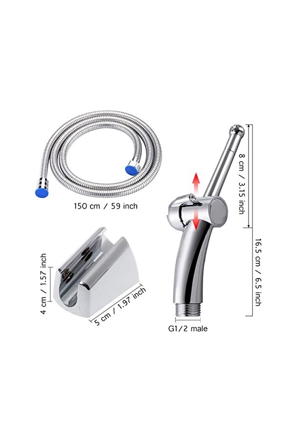 Douche vaginale 7 trous avec douche vaginale et buse de nettoyage anal pour rinçage douche de nettoyage anal + tuyau de douch