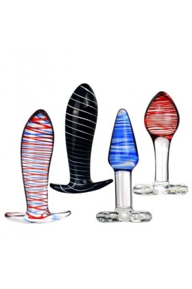 4pcs Verre Anale dilatation femme Verre Gode Anale Plug Gros Gode G?de F?mme s?x Femme XXL Ġơđémịchés Ḁ-ñụś Homme