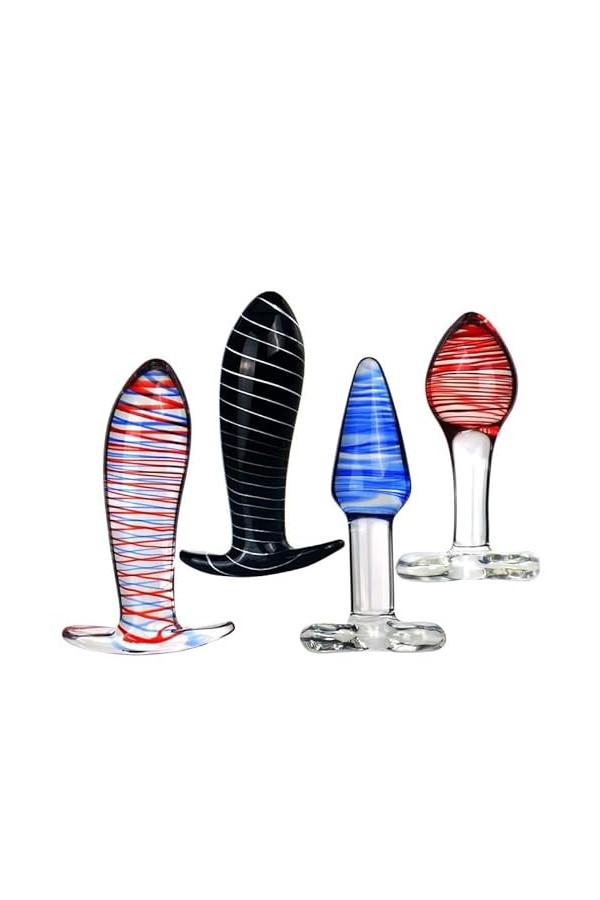 4pcs Verre Anale dilatation femme Verre Gode Anale Plug Gros Gode G?de F?mme s?x Femme XXL Ġơđémịchés Ḁ-ñụś Homme