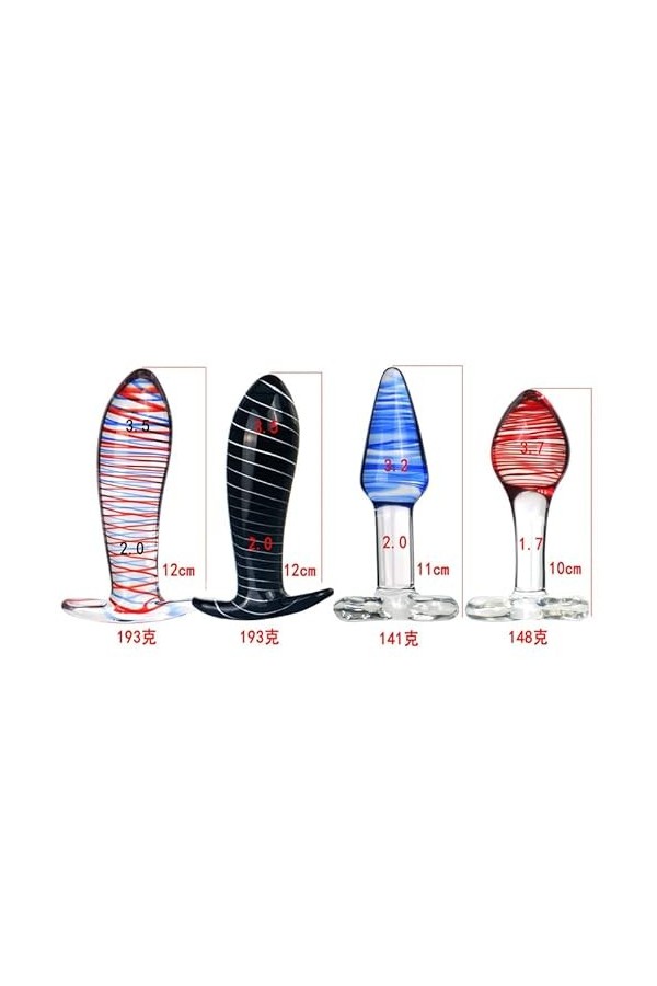 4pcs Verre Anale dilatation femme Verre Gode Anale Plug Gros Gode G?de F?mme s?x Femme XXL Ġơđémịchés Ḁ-ñụś Homme
