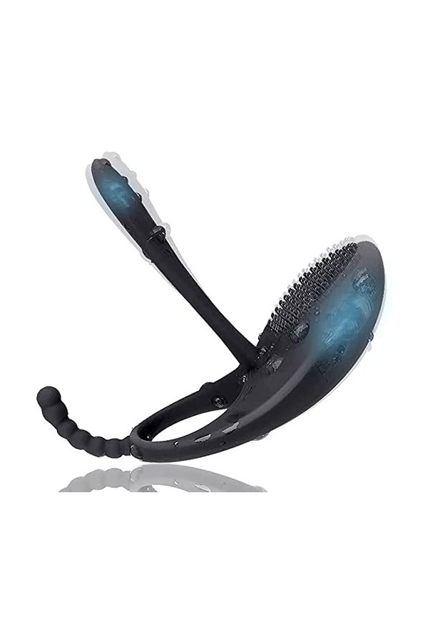 Sèxtôyse Anneau PÉNIS Anneau M-asseur Étanche Plaisir pénien avec Silicone T-Shirt Vibrant testiculaire Plus Anneau Vibrant 