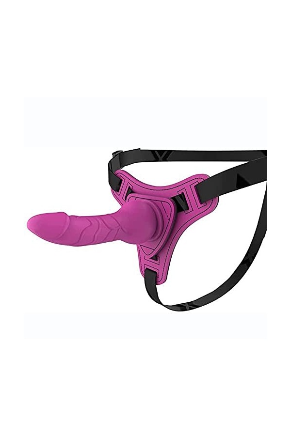 Pénis en Silicone Souple Double Gode Ceinture Couple,G?DE F?mme s?x Cul?tte C?i?tụre G??? pour C??ple Le?bi?