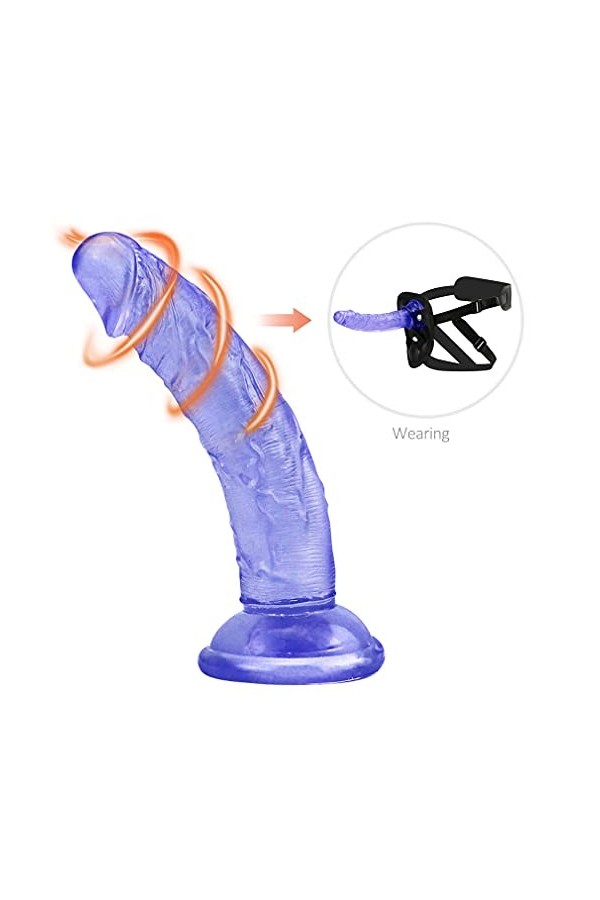 EsHals Homme Creux Ceinture Gode Ġọdẹṃiche,Rroduit Šèẋuel Homme Femme Adulte Transparent Waterproof Femmes Realiste Godes Šèẋ