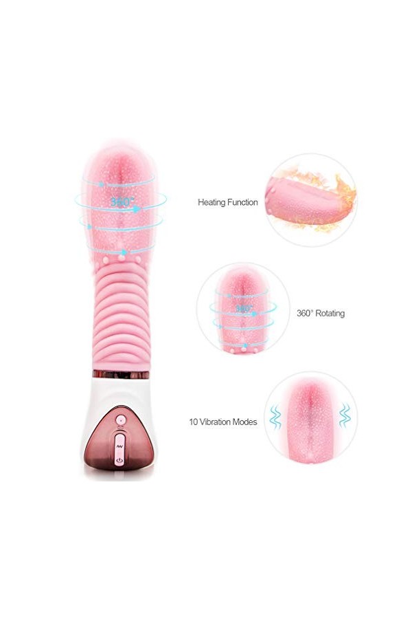 vibrer jouets a sucer clitoridiens doux oraux pour femmes de divertissement licker six avec langue et aspiration F2W
