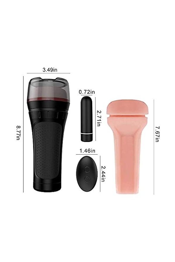 WJE Masturbeuse MAST-Û-r-Bation électrique Succion Cup Automatique et Portable Tasse de Mains libres masturbation masculine M