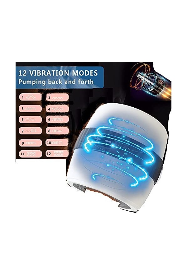 Agrandir les pompes Sexe Má?turb?t?ur Homme Succiòn Electrique Má?turb?t?ur Sex Toyspour Pour Homme 2+5 Modes Étanche et Rech