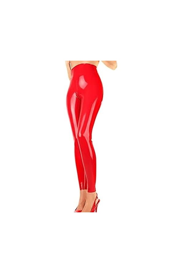 GOCTRN Leggings en Latex pour Femmes, Pantalon Slim Et Sexy, Personnalisé,Violet,XL