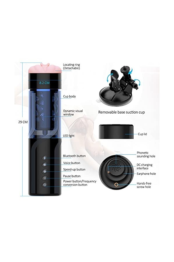 réaliste Stroker Blówjób Électrique Hommes Gorge Profonde Masturbateur Oral Poussée Automatique sous-Vêtements Mains Libres É