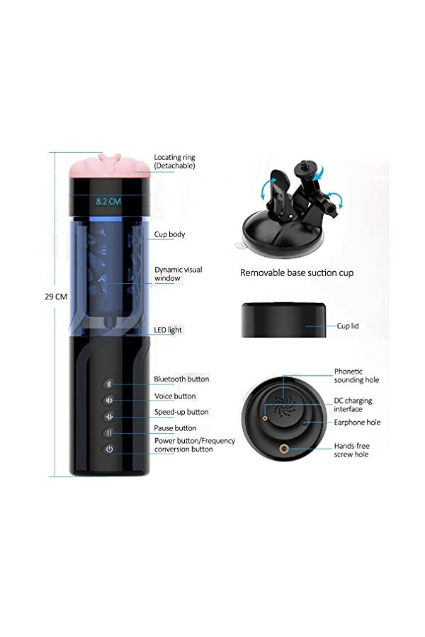 Automatique MasturbâTeur Va Et Vient appareil de Massage pour Hommes Cup Mast urbateur Masculīn automatīque electrīque Va et 
