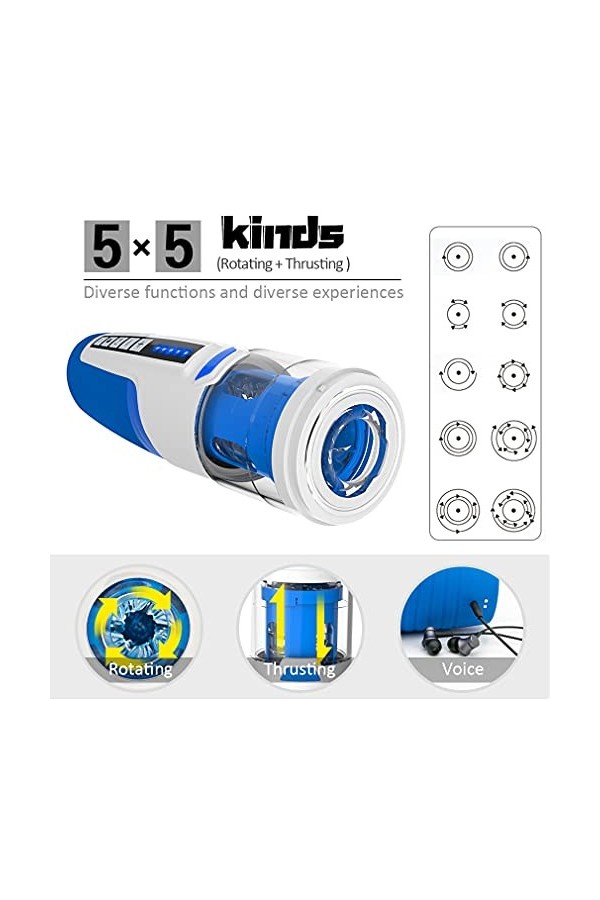 ARKNAV Masturbateur Électrique Multi-Fonction Electrique M-Asturbateur Masculin Automatique Enlargement Pompe Vibration Et Fo