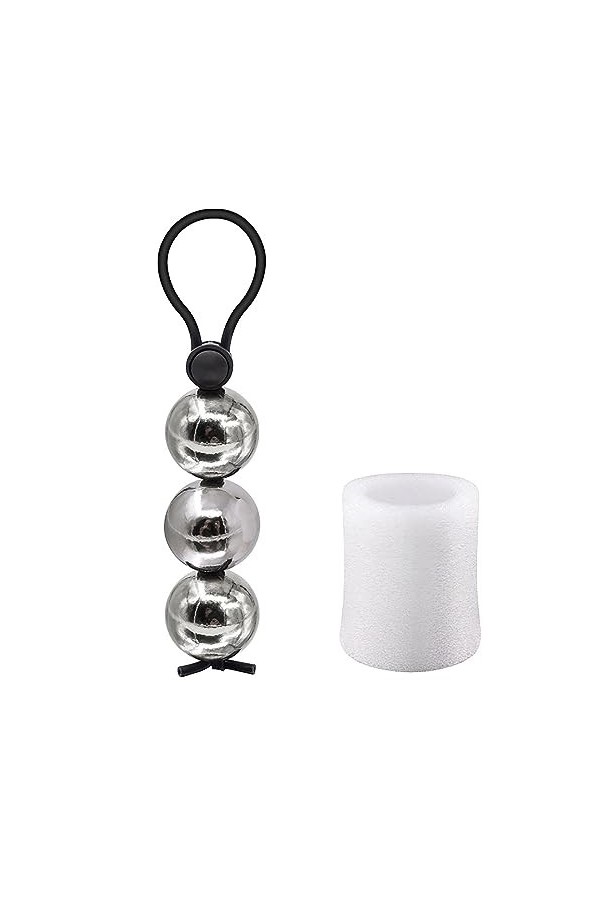 Masseur de boule en acier, masseur de silicone, facile à nettoyer, imperméable à leau,L