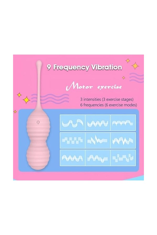 Oeuf Vibrant, Stimulateur Clitoridien, Périnée - Meilleur Vibrommaseur sex toýs pour femmes et Couple Modes, Silicone, Étanch