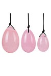 Yoni Egg Set Femmes Kegel Exerciseur Crystal Rose Quartz Oeufs, Rhodonite