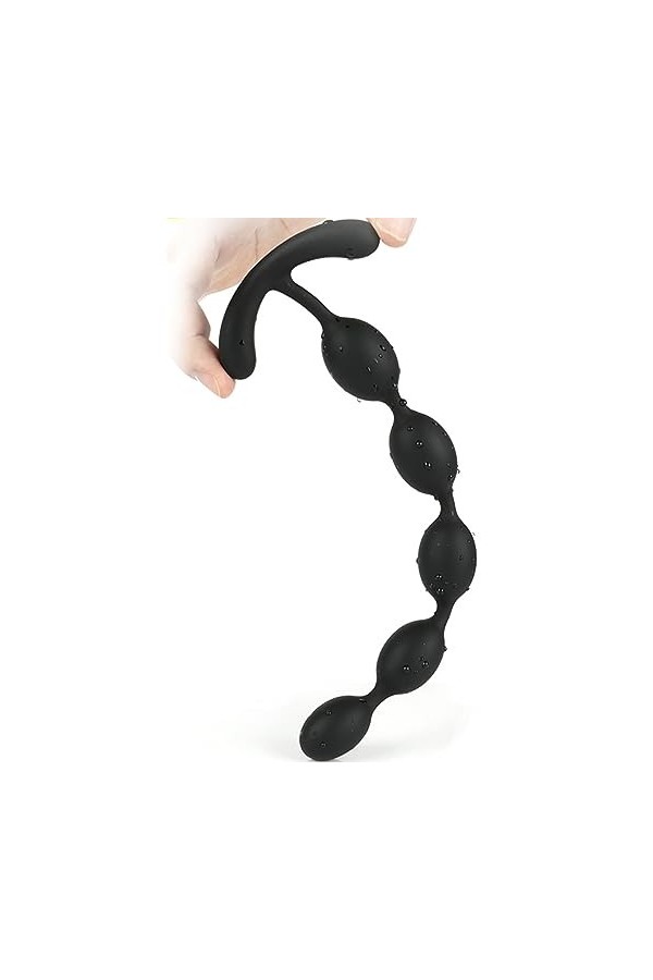 23.5cm de long en silicone souple cinq boules de jouets de massage de pulpe de raisin
