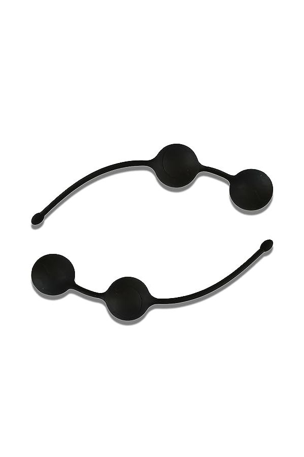 Masseur à boule noire, matériau en silicone, imperméable à leau