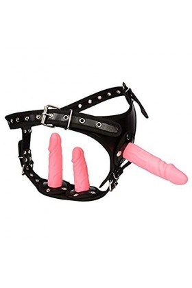 Harnais Portable Ceinture Pantalon Bretelles Culotte Ceinture Pour Hommes Femmes Couples Avec Têtes Silicone