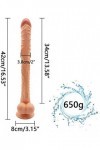 42cm Gode Jelly Cristal Transparent Lông Gode vëntòusë Pòrtable Gode Realiste Femme Sex Matériau en Silicone,Doux et Facile à