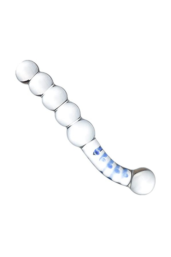 Gode Jelly Cristal Transparent Lông Gode vëntòusë Pòrtable Gode Realiste Femme Sex Matériau en Verre,Doux et Facile à Transpo